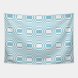 Modern Slate Blue Finnish Jute Pattern - Contemporary Design Tapestry