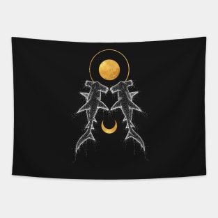 Hammerhead Moon Tapestry