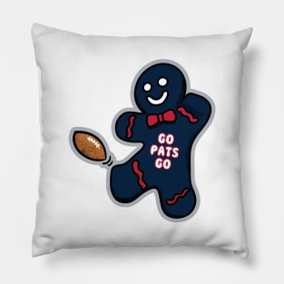 New England Patriots Gingerbread Man Pillow