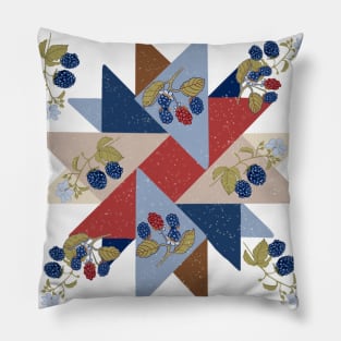 USA Blackberries in Country Quilt cozy Pillow