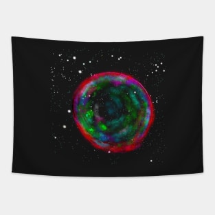 Super Red Space Bubble Tapestry