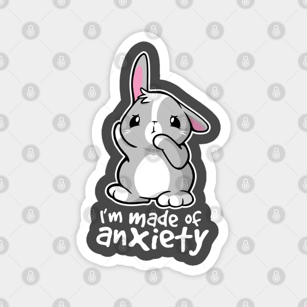 Bunny anxiety Magnet by NemiMakeit