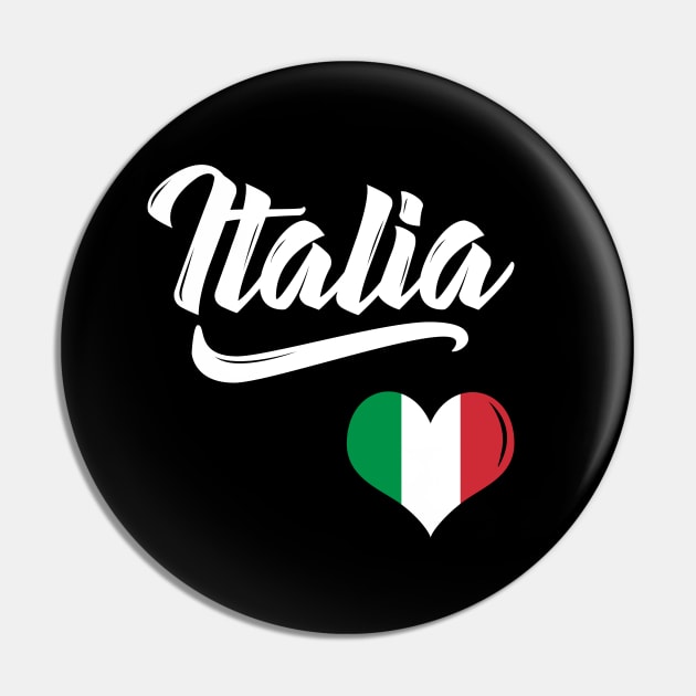 Italia Flag Heart Love Italy Italian Italiano Pin by E