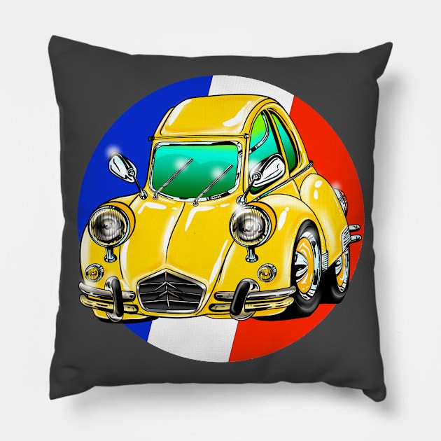 CITROEN 2 CV Pillow by KARMADESIGNER T-SHIRT SHOP