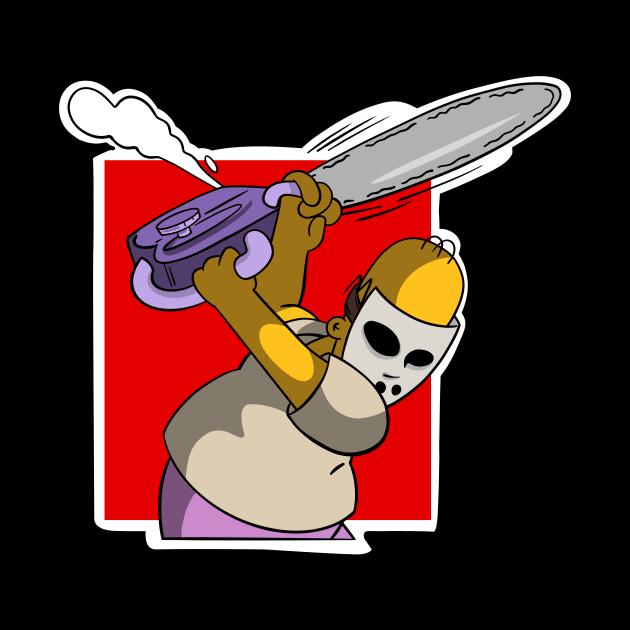 Chainsaw and Hockey mask by ThatJokerGuy