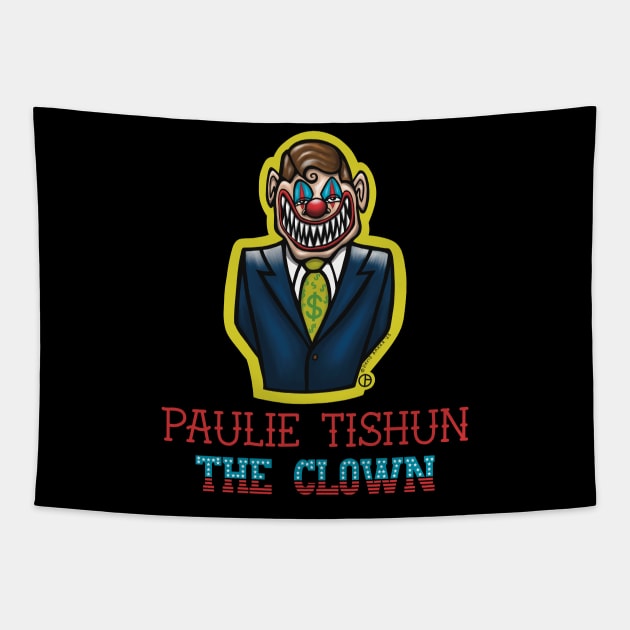 Clown Politician Tapestry by Art from the Blue Room