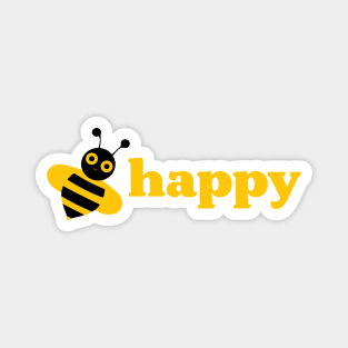 Bee happy (yellow) Magnet