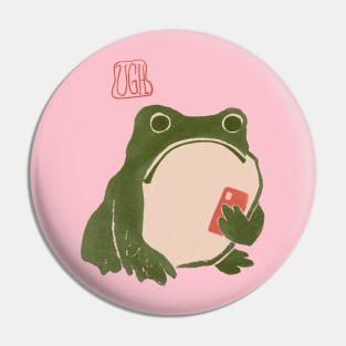 Ugh Matsumoto Hoji Frog Art Print Pin