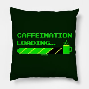 Retro Caffeine Meter (Green Version) Pillow