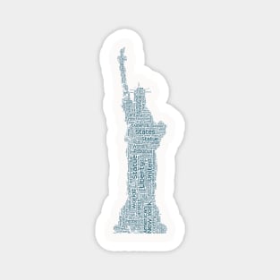 Statue of Liberty Travel Text Word Cloud Magnet