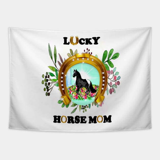 Horse and Horseshoe Tapestry by KC Morcom aka KCM Gems n Bling aka KCM Inspirations