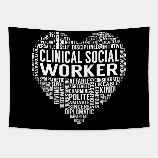 Clinical Social Worker Heart Tapestry by LotusTee