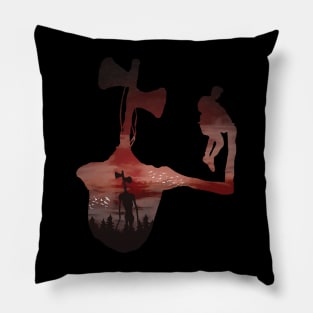 Siren head landscape Pillow