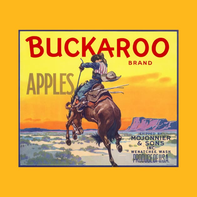 Vintage Buckaroo Fruit Crate Label by MasterpieceCafe