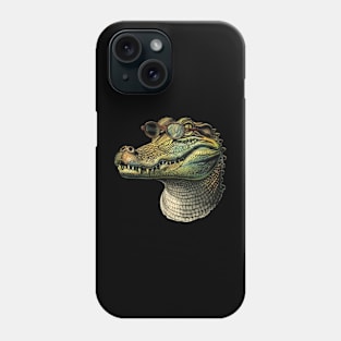 Gator Geek: The Wise-Guy Reptilian Tee Phone Case