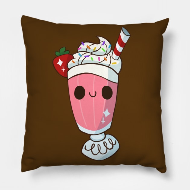 Strawberry Milkshake Pillow by mimiranger