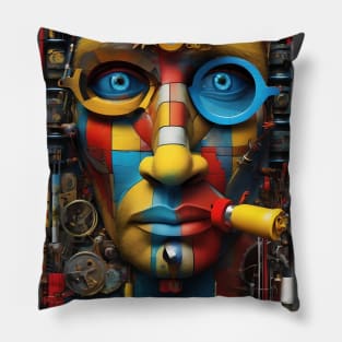 Mechanical Views: A Spectrum of Colors Pillow