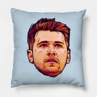 Luka Doncic Comic Head Pillow