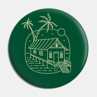 Tropical Beach House Pin