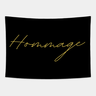 Hommage - german language phrase quote Tapestry