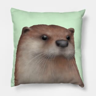 Eurasian Otter 3 Pillow