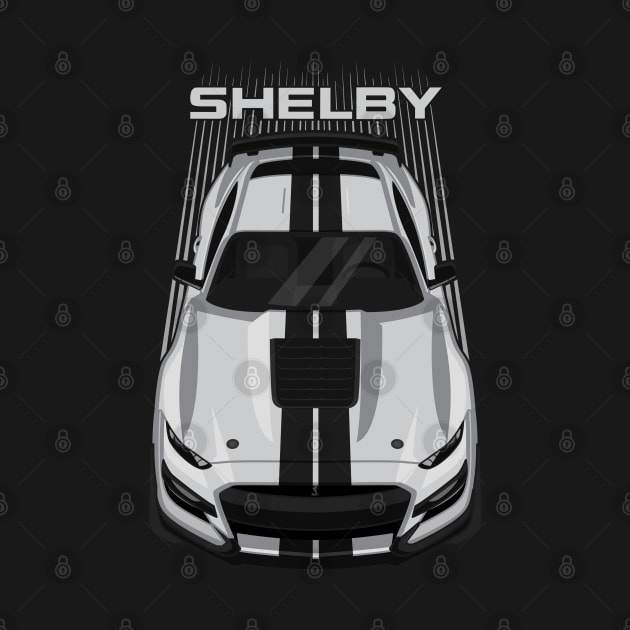 Ford Mustang Shelby GT500 2020-2021 - Silver - Black Stripes by V8social