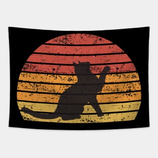 Retro Cat Silhouette Tapestry