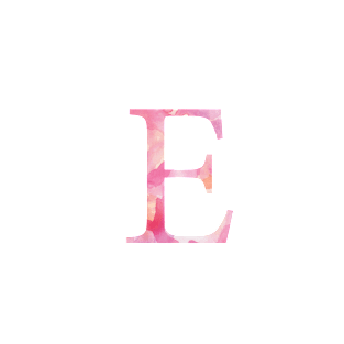 Epsilon Pink Watercolor  Letter T-Shirt