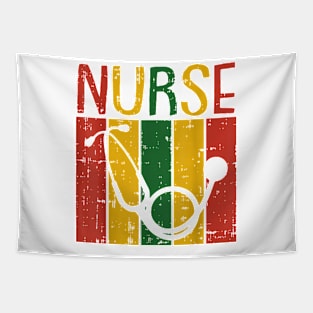 Nurse Stethoscope Juneteenth Melanin Pride African American T-Shirt Tapestry