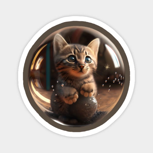 Cute Kitten Magnet by DUSTY-PELLETS