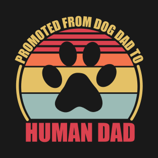 Promoted From Dog Dad To Human Dad T-Shirt