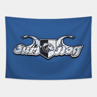 Surf Dog Shield Tapestry