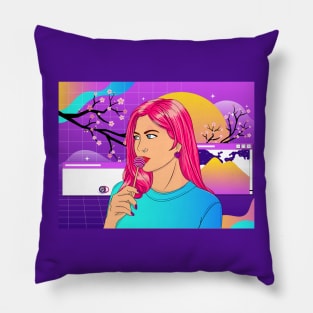 Retro Girl Pillow