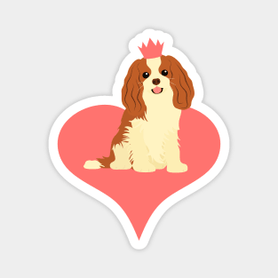 Love Cavalier King Charles Spaniel - Pink Magnet