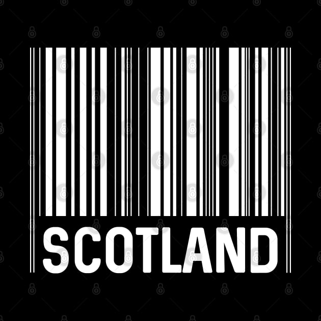 Scotland Bar Code Design (White) by MacPean