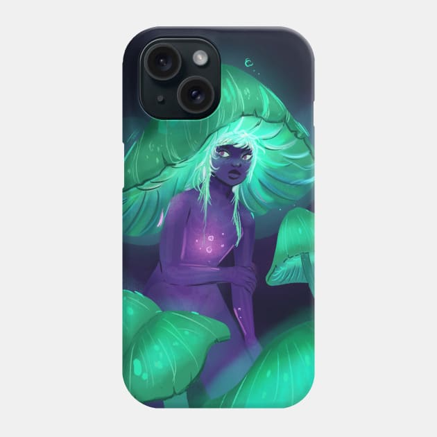 Mycena Chlorophos Phone Case by rebecaalvarezz