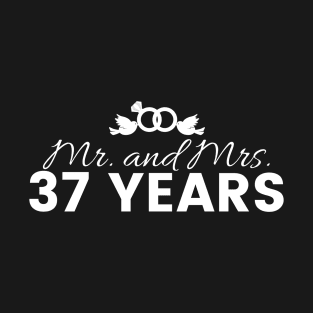 37th Wedding Anniversary Couples Gift T-Shirt