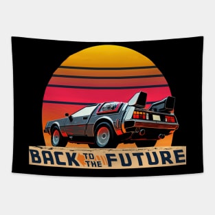 Back to the 80s Delorean Tapestry