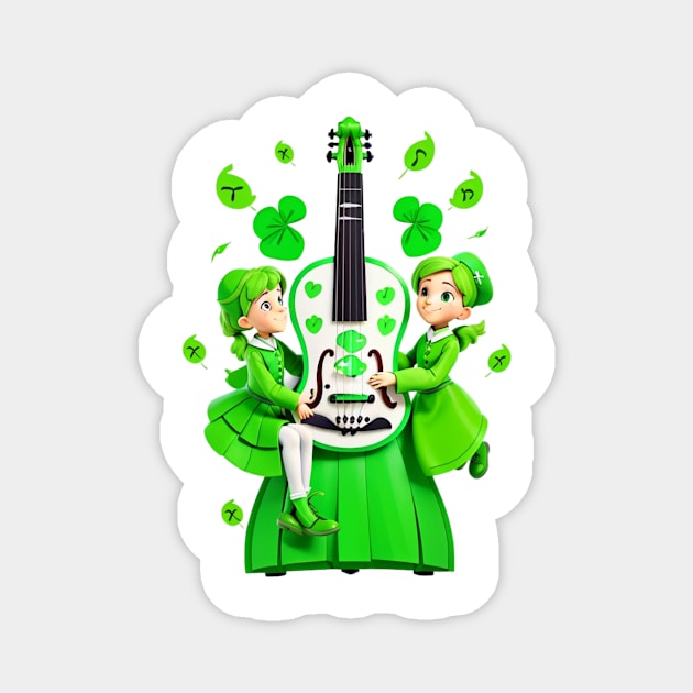 Feel the Rhythm of Traditional St. Patrick's Day Music Magnet by benzshope