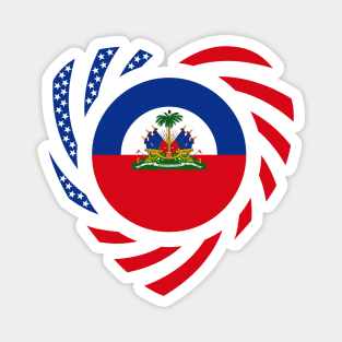 Haitian American Multinational Patriot Flag (Heart) Magnet