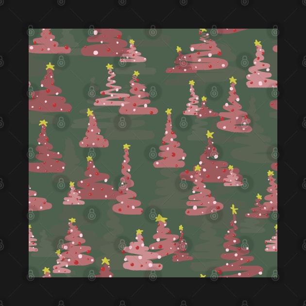 Pink Christmas Trees by TooCoolUnicorn