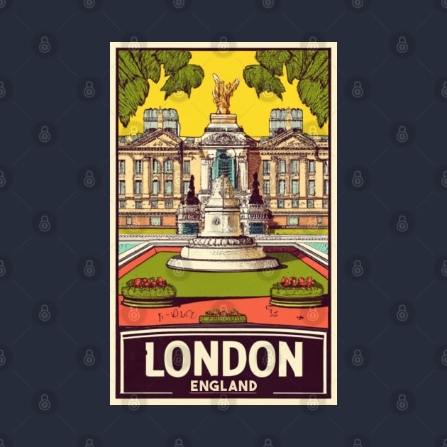 A Vintage Travel Art of London - England by goodoldvintage