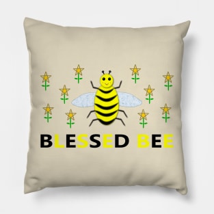 Pagan Blessed Bee and Pentacle Daffodils Pillow