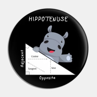 Hippotenuse funny math shirt Pin