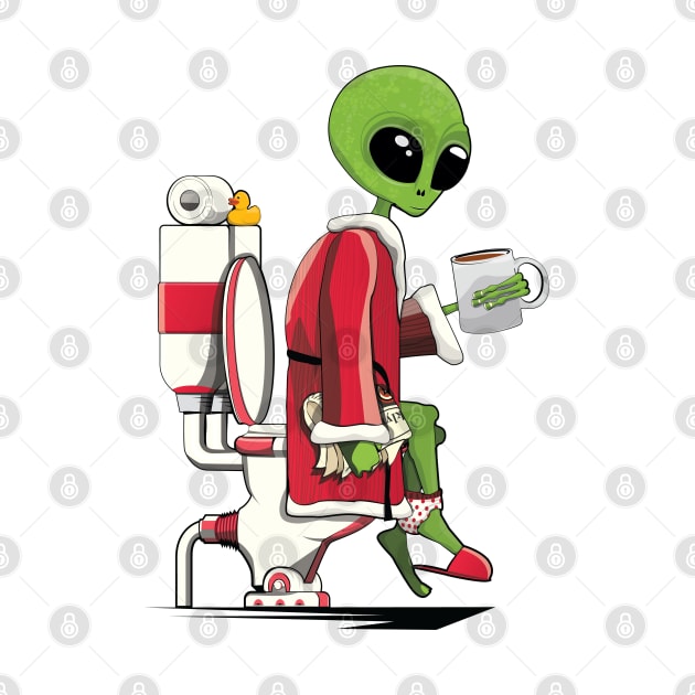 Alien on the Toilet by InTheWashroom