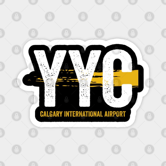 YYC Airport Code Calgary International Airport Magnet by VFR Zone