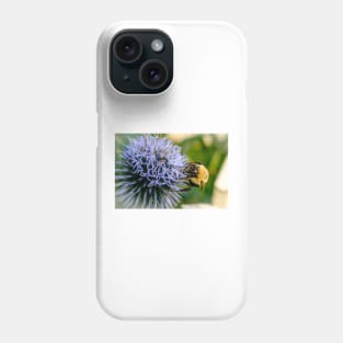 Small Globe Thistle With Bee 10 Phone Case