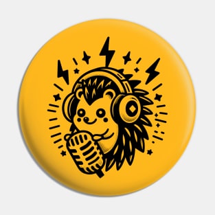 Hedgehog Music Pin