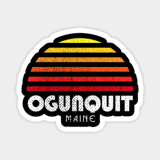 Ogunquit Maine Ogunquit Beach Retro Sunset Magnet