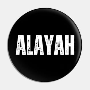Alayah Name Gift Birthday Holiday Anniversary Pin